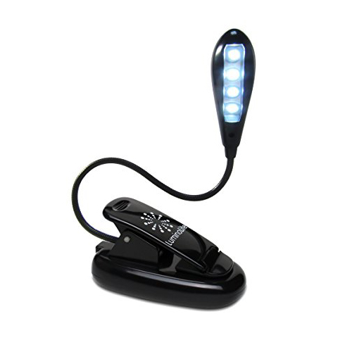 10. LuminoLite Rechargeable 4 LED Book Light