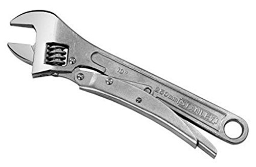 10. Stanley 85-610 10-Inch Long MaxGrip Locking Adjustable Wrench