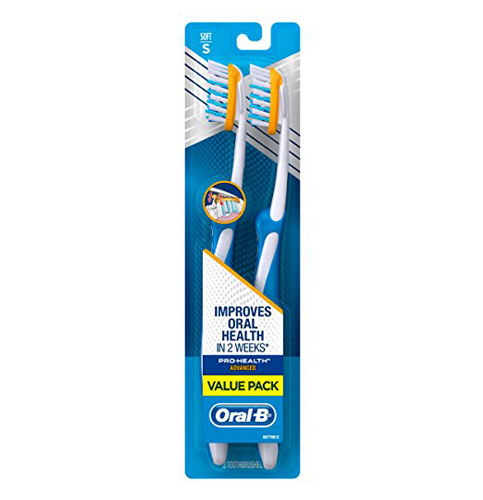 6. Oral-B Pro-Health Clinical Pro-Flex Toothbrush with Flexing Sides, 40s-Soft, 2Count
