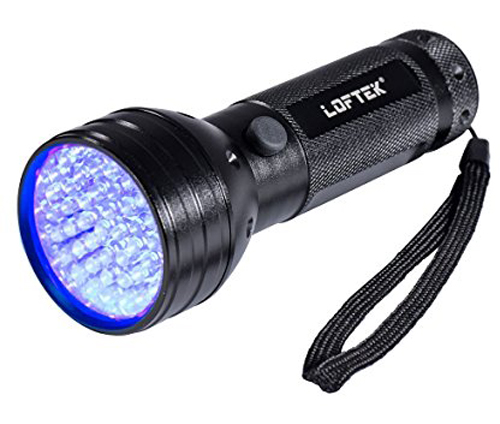 3. LOFTEK 51 UV Ultraviolet 395nM Handheld Flashlight, Perfect Bed Bug and Urine Detector