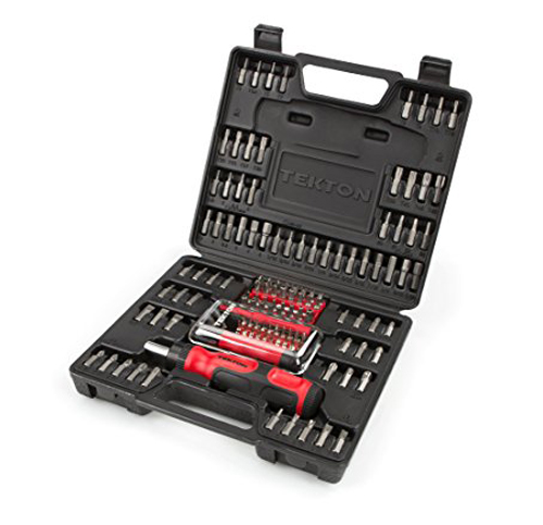 10. TEKTON 2841 Everybit (TM) Ratchet Screwdriver, Electronic Repair Kit and Security Bit Set, 135-Piece 