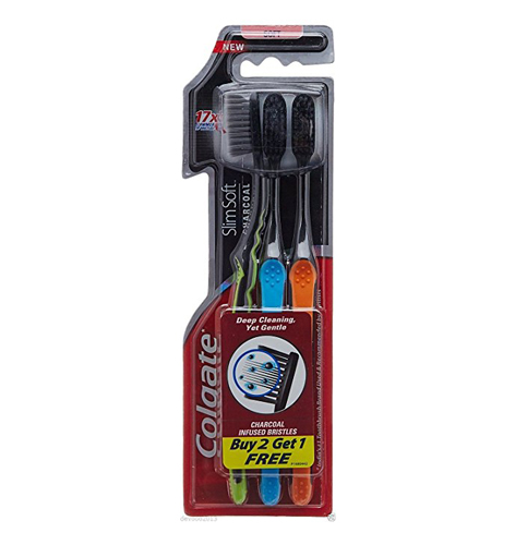 9. Colgate Slim Soft Charcoal Toothbrush