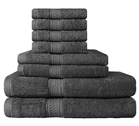 9. Utopia Towels Premium 8 Piece Towel Set