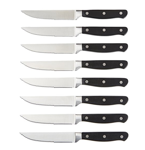 10. AmazonBasics Premium 8-Piece Steak Knife Set 