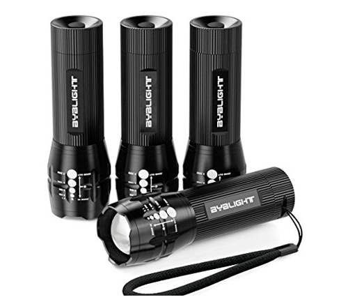 3. BYB Pack of 4 150 Lumen Flashlights