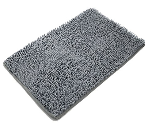 6. Domus Non-slip Microfiber Shag Bathroom Mat