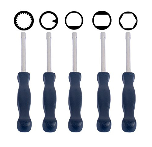 7. HIPA (Set of 5) Carburetor alteration apparatus Pac Man/Single D/Double D/Hexagon Hex Socket/21-Teeth Splinded Screwdriver for Common 2 Cycle Small Engine   