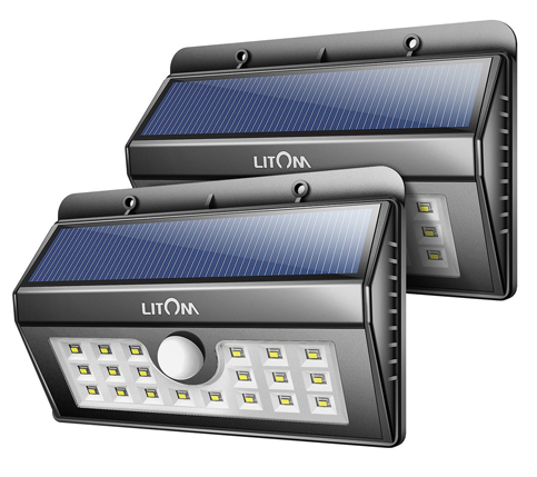 8. Litom 2 Pack 20LED Solar Lights