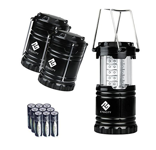 1. Etekcity 3 Pack Black Collapsible LED Lantern