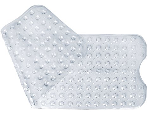 clear rubber bath mat