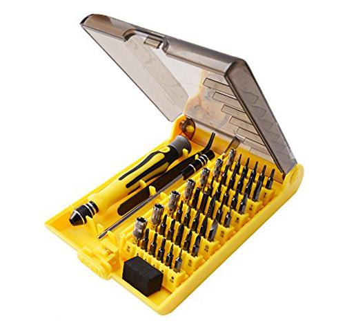 3. JACKYLED 45 in 1 Precision Screwdriver Tool Kit Compact support repair unit with tweezers and expansion for mobile phone for portable PC and so forth. Dismantle   