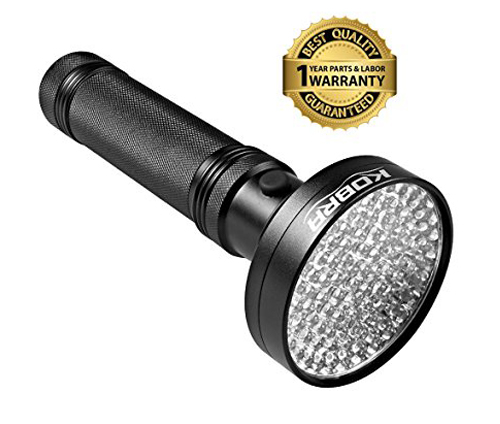 4. KOBRA UV Black Light Flashlight, Perfect for Hotel Inspection, Spotting Counterfeit Currency, and Dangerous Leaks