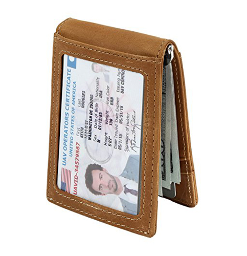 14. SERMAN BRANDS Minimalist Front Pocket Wallet