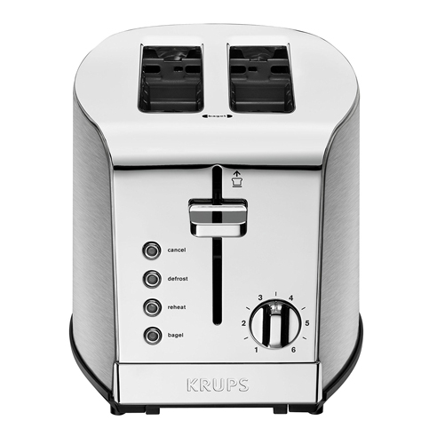 7. KRUPS KH732D Breakfast Set 2-Slot Toaster with Brushed and Chrome Stainless Steel Housing