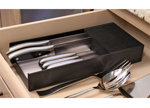 8. Plastic KNIFEdock - In-Drawer Knife Storage Rack