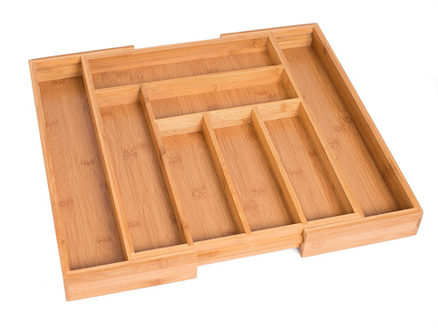 10. Bird Rock Home Bamboo Utility Drawer Organizer 