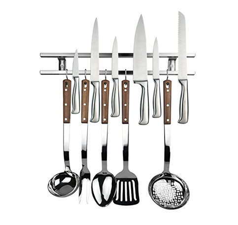 6. 18 Inch Stainless Steel Magnetic Knife Holder & Space-Saving Strip 
