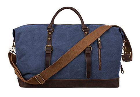 9. S-ZONE Oversized Canvas Duffel Shoulder Bag 