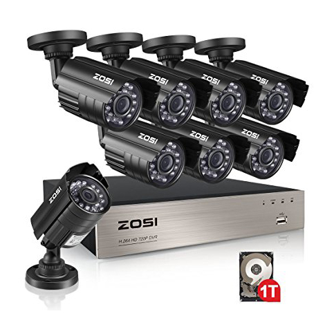 8. ZOSI 8-Channel 1080N HD Video Security System CCTV DVR 1TB Hard Drive