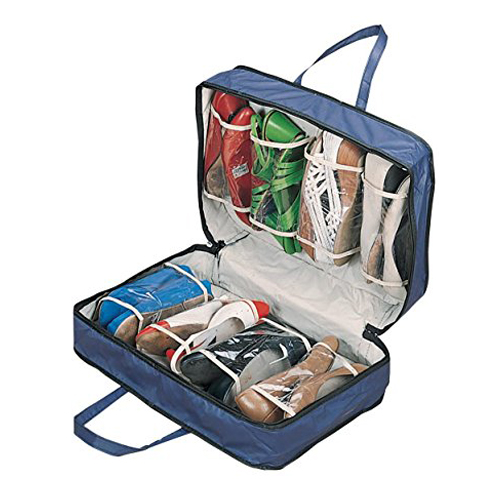 2. WalterDrake Blue Shoe Storage Travel Bag