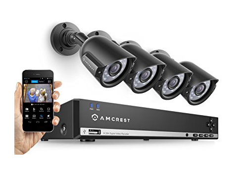 6. Amcrest 960H Video Security System Four 800+TVL Weatherproof Cameras