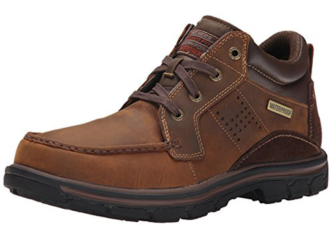 10. Skechers Men's Segment Melego Leather Chukka Boots 