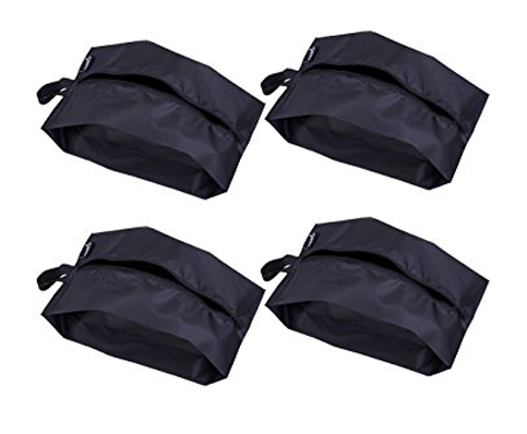 10. Misslo Portable Nylon Travel Shoe Bags black color