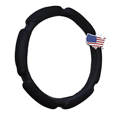 8. Black Odorless Steering Wheel Cover 