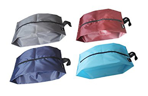 9. Misslo Portable Nylon Travel Shoe Bags Mix colors