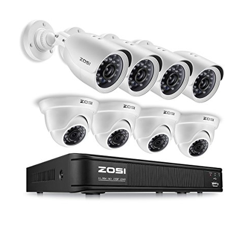 2. ZOSI 8CH AHD-TVI Security Camera 720p System