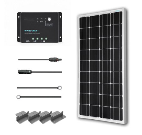 8. Renogy 100 Watts Mono-crystalline Solar Starter Kit