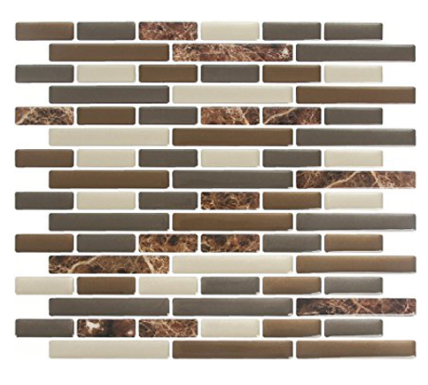 5. Peel & Impress 4 Pack Brown Wall Tiles