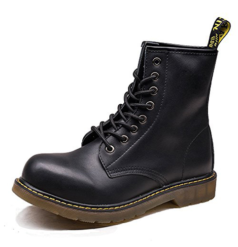 6. OUOUVALLEY Men’s Genuine Leather Combat Boots