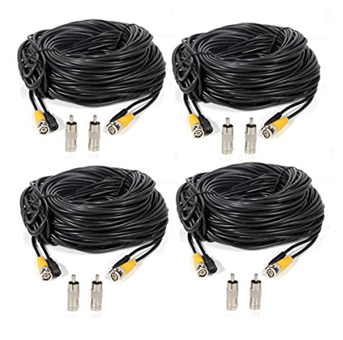 2. Masione 100ft Security Camera Cable (4 Pack)