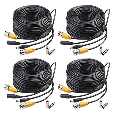 4. Masione 150ft Security Camera Cable (4 Pack)