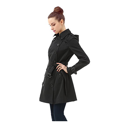 9. BGSD Leah Hooded Trench Coat for women