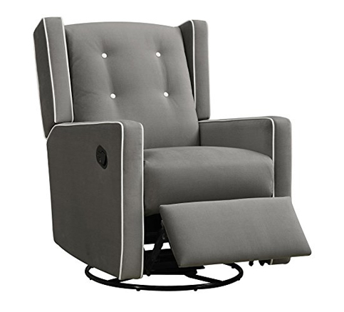 gray nursery recliner