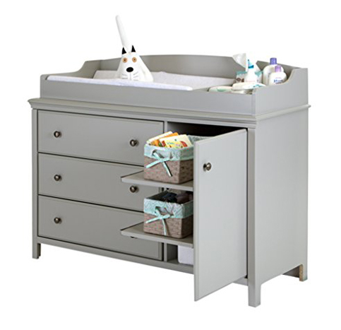 8. South Shore Soft Gray Changing Table