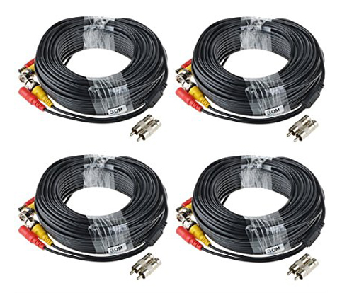 3. ABLEGRID 100ft Security Camera Cable (4 Pack)
