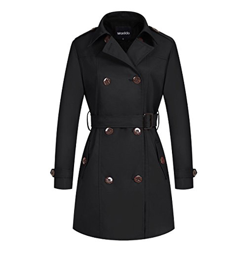 2. Wantdo Women's Double-Breasted Coat