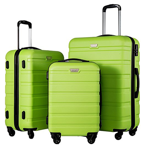 7. Coolife Luggage  3 Piece Set Suitcase 