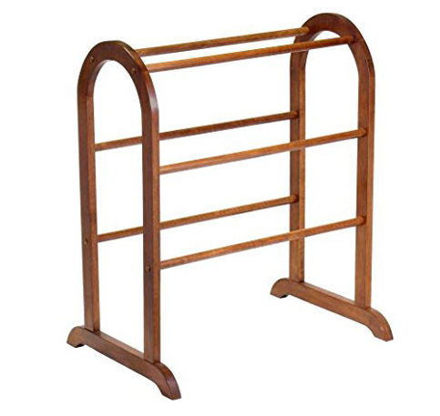 8. Winsome Wood Walnut Quilt Rack