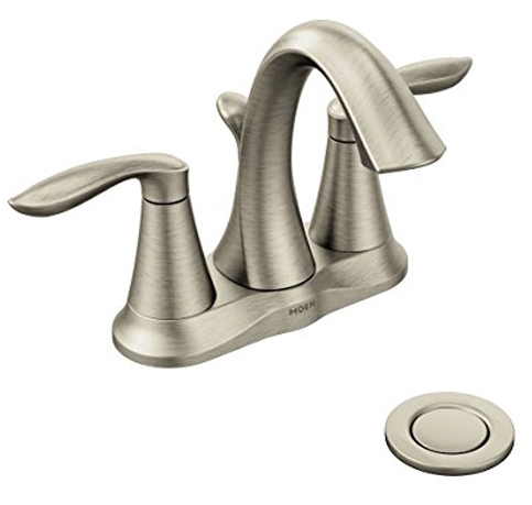 9. Moen Eva Two-Handle Bathroom Faucet