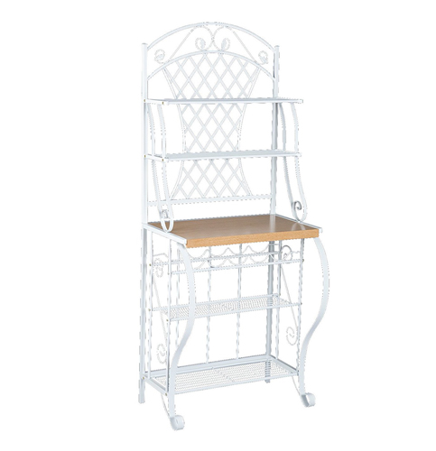 8. Southern Enterprises Trellis Bakers Rack with Scroll Work