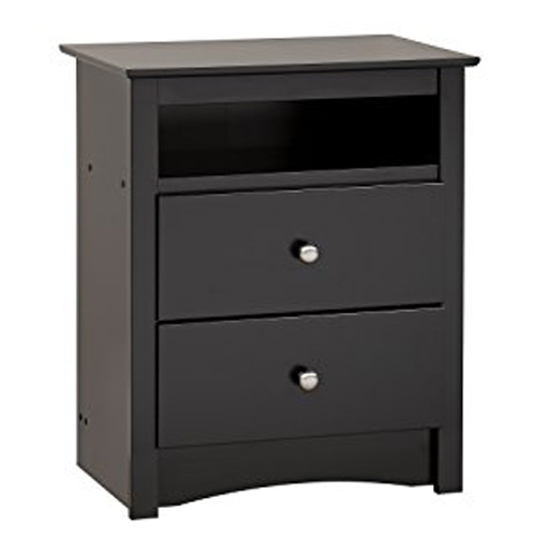7. Prepac Sonoma Tall nightstand-Fine finish, top quality wooden material, 2 drawers