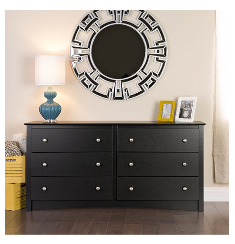 7. Prepac Black Sonoma 6 Drawer Dresser 