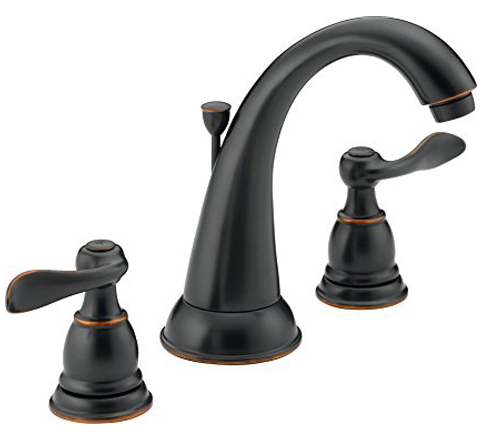 6. Delta Windemere B3596LF-OB Widespread Bathroom Faucet