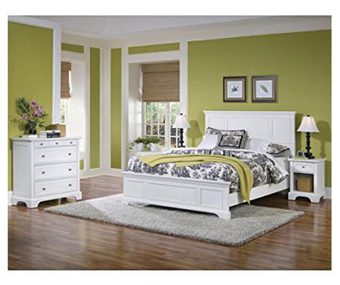 2. Home Styles White Finish Queen Bed, Night Stand and Chest (5530-5014)