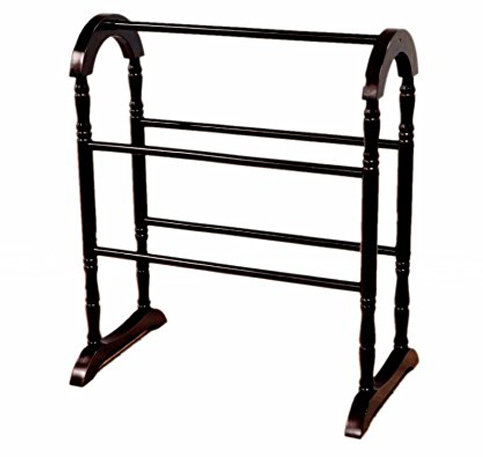 6. Frenchi Home Furnishing Classic Espresso Quilt Rack