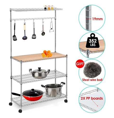 4. Yaheetech 61'' four Tiers Adjustable Kitchen Bakers Rack 